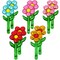 Wrapables Aluminum Foil Flower Balloons for Mother's Day, Valentine's Day, Easter, Birthday Parties (Set of 10)